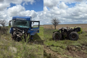 Un hombre murió tras un choque entre un camión y un tractor en la Ruta 18, cerca de Doblas Un hombre murió tras un choque entre un camión y un tractor en la Ruta 18, cerca de Doblas